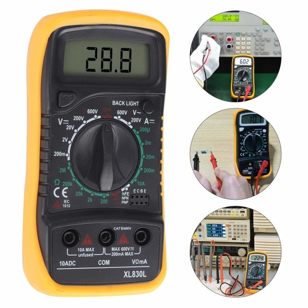 Digitalt multimeter voltmeter elektrisk testmåler