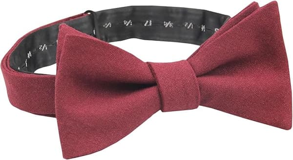 Herre Solid Linen Selvbinder Sløjfer og Lommetørklæde Sæt