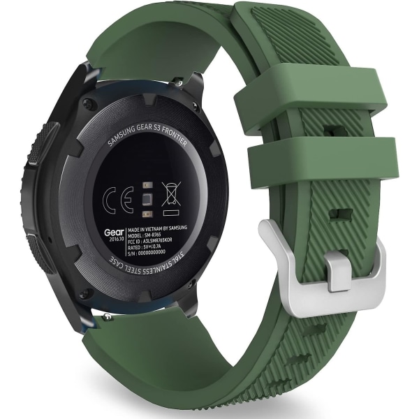 Bånd, der er kompatibelt med Samsung Galaxy Watch 3 45 mm/gear S3 Frontier/classic/galaxy Watch 46mm/huawei Watch Gt2 Pro/gt 46mm/gt2 46mm/ticwatch Pro 3, Sili