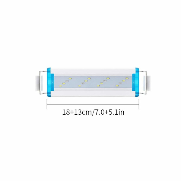 LED Akvariebelysning, LED-lampe, 18-58 cm Meget tynd akvarium