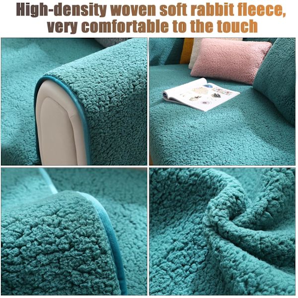 Premium Velour Sofabetræk, Skridsikre Sofabetræk, Elaborerede og Udsøgte Sofabetræk, Sofahyndebetræk til Soveværelse, Hotel og Kontor (70*90cm) Green 70*90cm