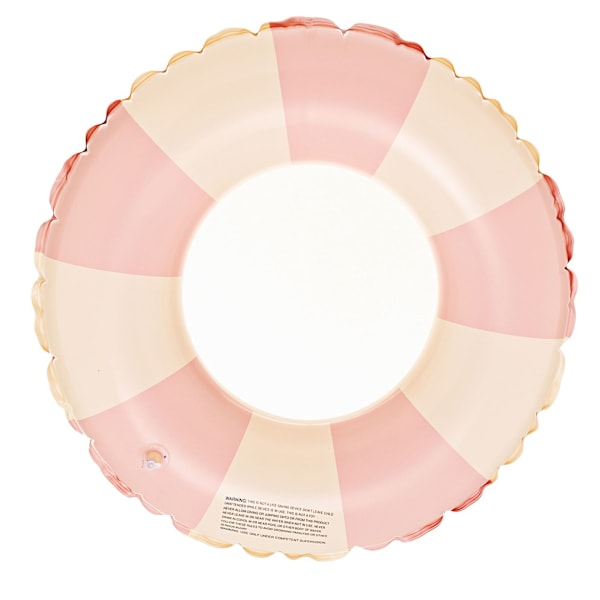 Uppblåsbar badring för vuxna, badring poolboj, retro randig PVC uppblåsbar boj poolboj Rosa