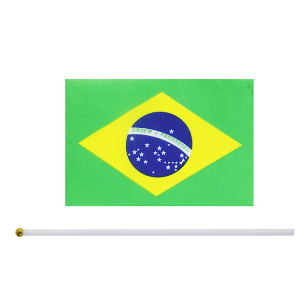 25-pack handhållna små mini-flaggor Brasilien