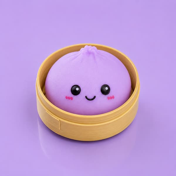 Dumpling Squishy Mystery Box 5.5 cm – Kawaii Fidget Legetøj & Stressbold til Børn +3 år