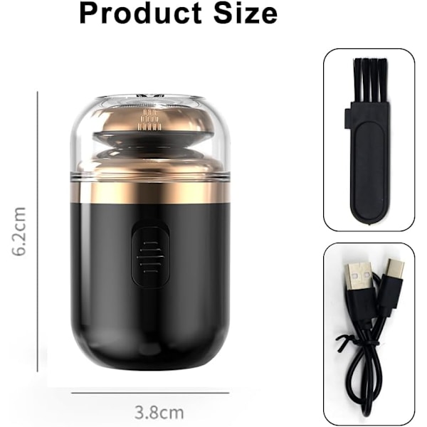3 in 1 Mini Sähköparranajokone, Mini Kannettava Sähköparranajokone, Sähköparranajokone Miehille, USB Ladattava Parranajokone