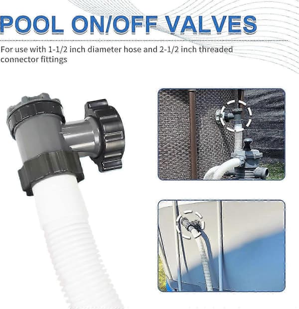 Pool Afspærringsventil - Afspærringsventil til Overjordisk Pool - Pool Indløbsrør - Reservedele