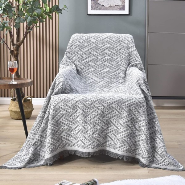 Sofföverkast för stora soffor, 3-sits, Stereoskopisk Jacquardvävd mångsidig dekorativ överkast för soffa, sängöverkast och soffa 130*180cm