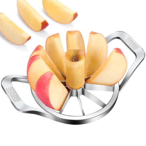 Æbleskæremaskine Stor æbleskræller Coreskæremaskine, frugtskærer i rustfrit stål, let greb med 10 knive