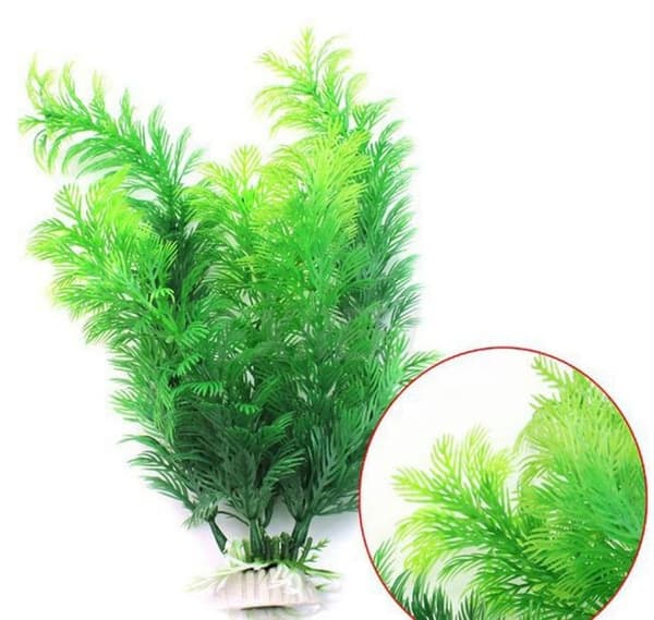 Slitesterk akvarieplastplantedekorasjon Green