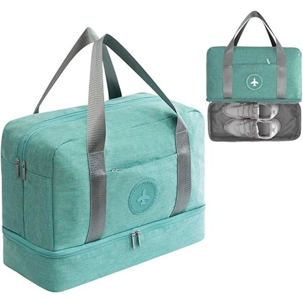 Vanntett Treningsbag Duffelbag Over natten Reisebag Tørr/Vått Separasjon Weekendbag Håndveske Sport Fitness Svømmebærepose for Menn Kvinner