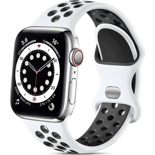 Silikon Sportsrem Kompatibel med Apple Watch Rem, til Apple Watch Ultra/Ultra 2/iWatch SE Serie 9 8 7 6 5 4 3 2 1