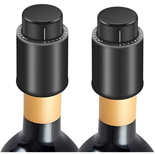 2 stk flaskepropp for champagne/vin - champagnepropp Vakuum, gjenbrukbare flaskeproppsparer