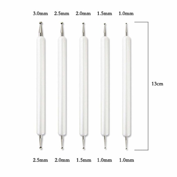 Embossing Stylus Set Dobbelt End Tracing Dotting Tool Stylus for Carbon Transfer Paper Mandala Rock Painting, Pottery Clay Craft, Embossing Art 5 Pcs