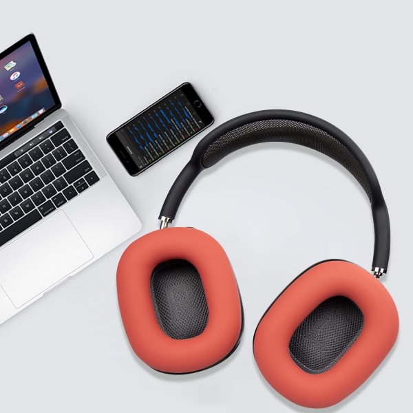 Silikoniset suojapehmusteet AirPods Max -kuulokkeille, hienkestävät, helposti pestävät, kestävät Red