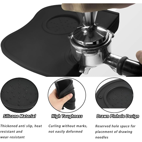 Kaffe måtte, Kaffemaskine Tilbehør, Tampingsmåtte, Silikon Espresso Tampingsmåtte