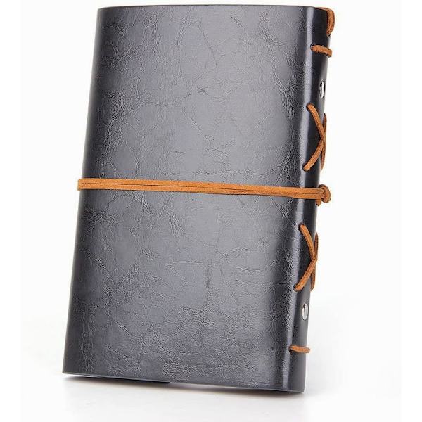 Vintage Retro PU Læderomslag Notesbog Journal Dagbog, Nautisk Spiral Tom Streng Daglig Notesblok Rejse til at Skrive i, Kraftpapir, Retro Vedhæng Silver gray