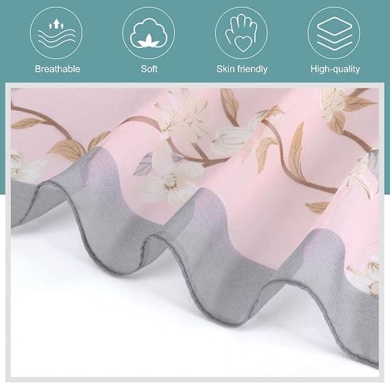 Blomstret chiffon sjal - Letvægts sjal til damer, blomstrede chiffon sjaler til kvinder til sommer
