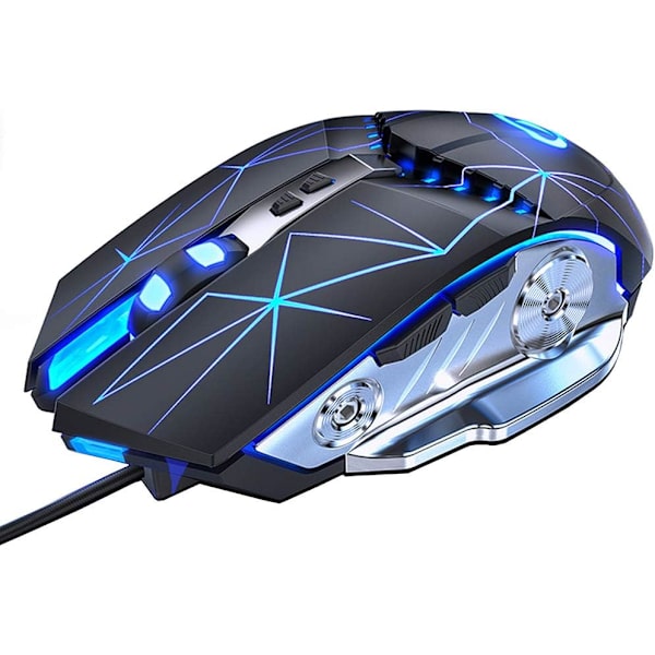 RGB Multifarvet Ekstern USB Trådløs Spilmus Lydløs Mekanisk Spilmus RGB Lys 3200 DPI 7 Knapper til Bærbar Computer Desktop Computer