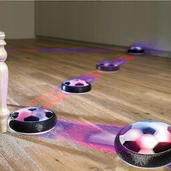 Luftdriven Fotboll med LED-belysning Hover Ball, för inomhusfotboll