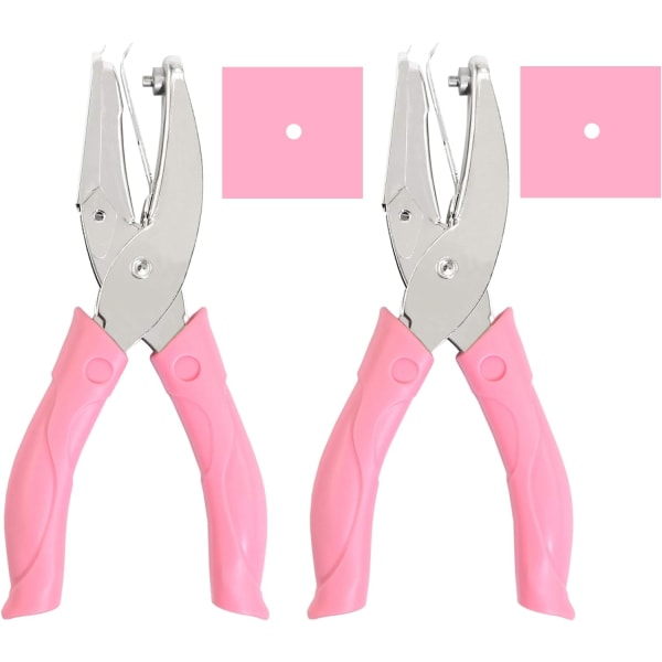Förpackning 1/16 tum Liten Mini Pytteliten Formad Cirkel Metall Enkel Handhållen Hål Papper Hålslag med Mjukt Handtag Small round hole [1.5mm]
