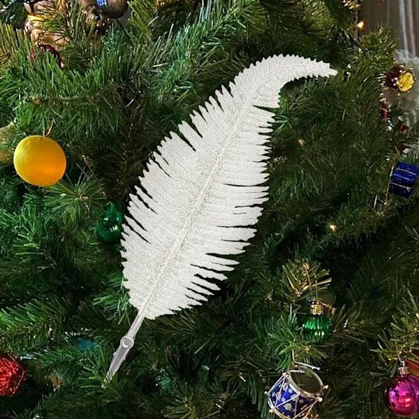 6 kpl Joulukuusen Koristeita, Sulka- ja Glitter-Koristeet, Henkilökohtaiset Joulukuusen Koristeet, Joulukoristeet, Uutuustuote, 22 cm