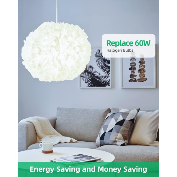 Pakke med 10 bajonettlyspærer 60W tilsvarende, 9W B22 LED-pære dagslys hvit 6000K, energisparende lyspærer, ikke-dimbar