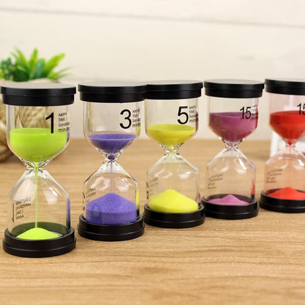 Sandtimer, Färgglada Sandtimmar Sandglas Sandklocka Timers Set