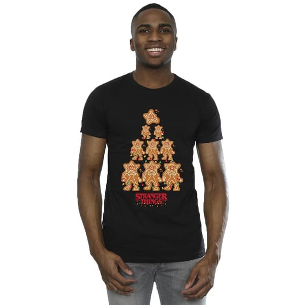 Netflix Stranger Things Peberkage-T-shirt til mænd L Sort Black L
