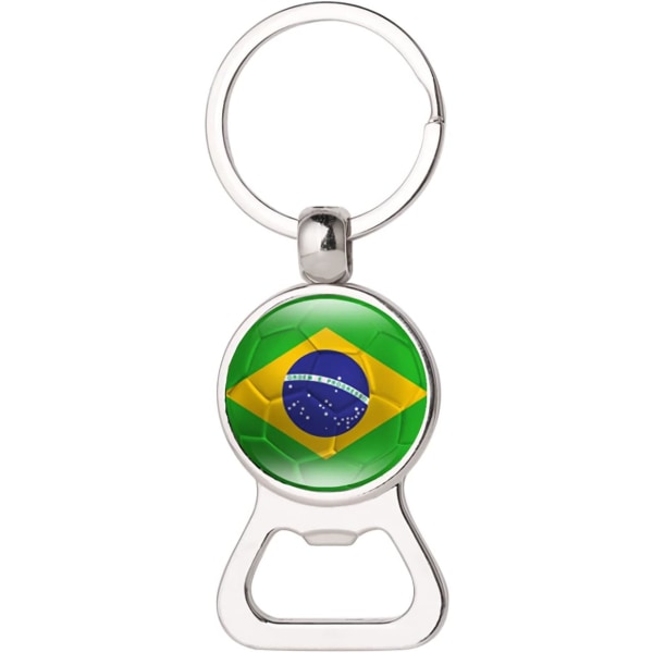 2 stk. Brasilien Flag Flaskeåbner Nøglering, 2022 VM