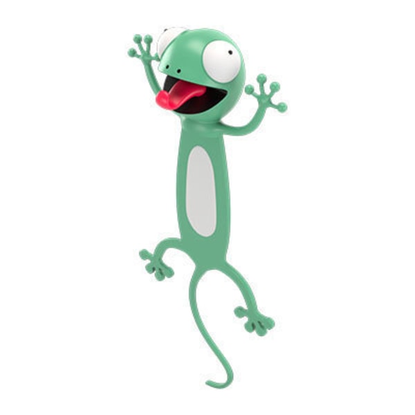 3 kpl Wacky Bookmark Pals -kirjanmerkit 3D (kissa, susi ja gekko)