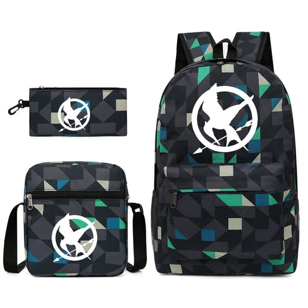 The Hunger Games Starry Sky 3-Piece Backpack Set Diamond Diamond Shoulder bag + pencil case