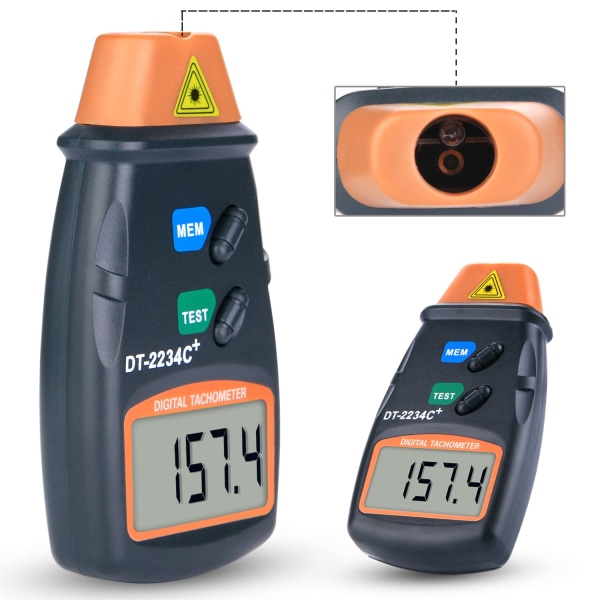 Berøringsfri digital laserfototachometer RPM-tach