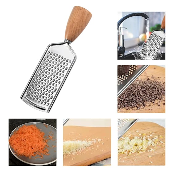 Ost Rivjern Rustfrit Stål Holdbar Citron Zester Rivjern med Håndtag Køkken Gadgets til Chokolade Ost Grøntsager Frugt