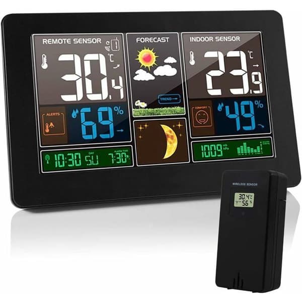 Indendørs Udendørs Vejrstation Termometer Hygrometer Barometer