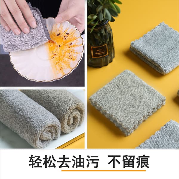 10 st - Tjock Disktrasor av Bambukol Bambufiber Diskhandduk - 30*30cm