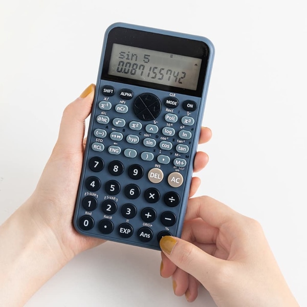 Vitenskapelig kalkulator Studenteksamen Regnskap Spesialkalkulator Bærbar multifunksjonell to-linjers datamaskin (farge: A, størrelse: som bildet viser)