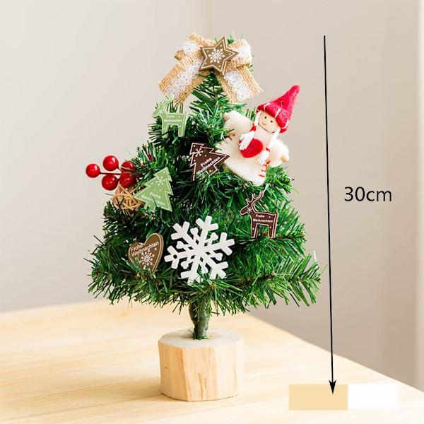 Miniatyyrinen pöytäjoulukuusi 30 cm vihreä ikkunakoriste