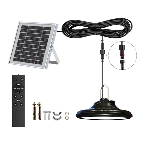 100 LED-lampor 1200LM Solcellsdrivna Utomhus, 3 Justerbara Lägen