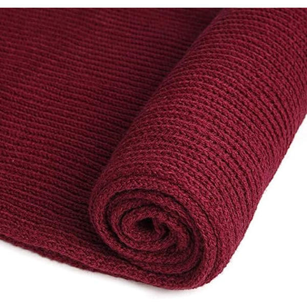 Varm høst- og vinterhals, Unisex Ensfarget Vinterhals Strikket Garn Halsduk Julegave