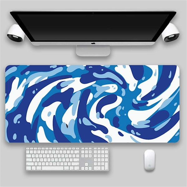 Gaming Mousepad, Ekstra Stor Mousepad 900x400x3MM med Syet Kant, Stor Tung Tyk Behagelig Foldbar Vaskbar Matte