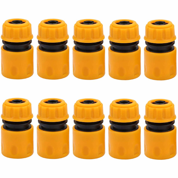 10-pack 1/2 tums plastslangkoppling, tappslangkoppling, trädgårdsslangkoppling, snabbkoppling, tryckluft, tappadapter, trädgårdsslang