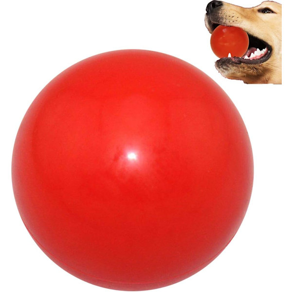 Indestructible Dog Ball Dog Chew Toys, 7 CM, Red