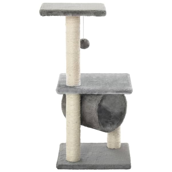 vidaXL Klorestativ til katt med sisalstolper 65 cm grå gray gray