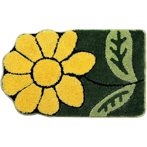 Home Area Rug Mat,Leaf Plant Microfiber Strong Water Absorption Floor Mat Bath Rug Tower with Latex Non Slip Back Inside Entryway Door Mat 16X24 in