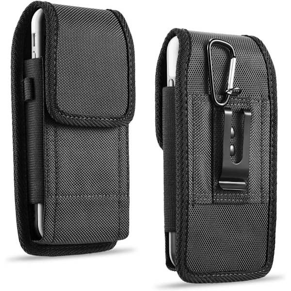 Vertikalt Robust Bältesholsterfodral för iPhone 7 Plus 8 Plus Nylon Bältesväska Utomhusaktivitet Skyddande Omslagsskal Klättring Bärhylsa