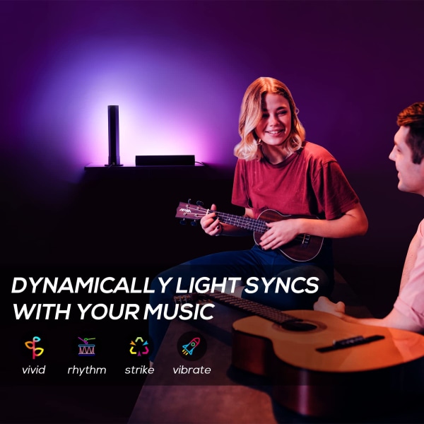 Smart LED Light Bar-RGB-lampa med flera ljuseffekter och musiklägen Ljus-TV-bakgrundsbelysning/Rumsdekoration/Skrivbord/Speltillbehör Saker
