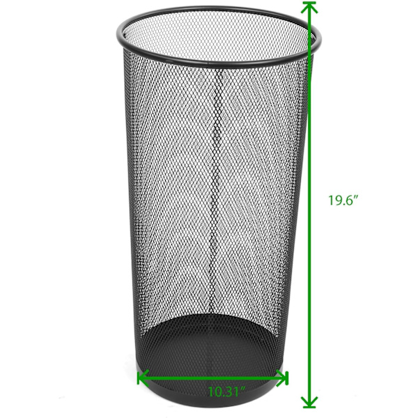 Paraplyställ för 12 paraplyer, Hallorganisatör, Förstärkt Solid Kant och Bas, Metallnät, Svart, 1-pack
