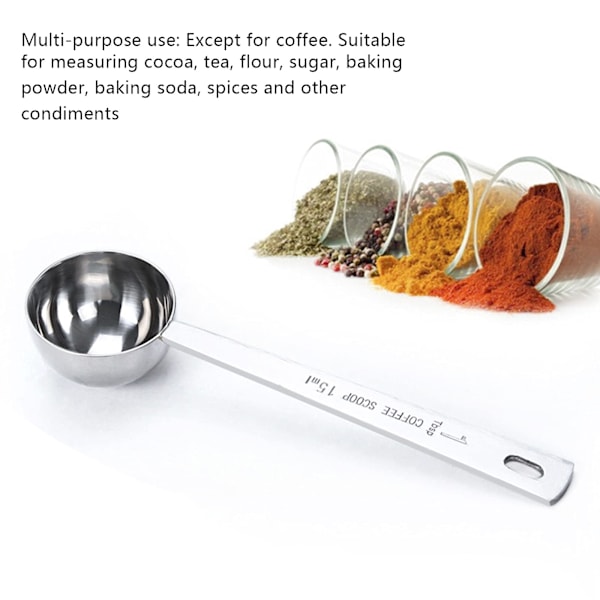 Rustfrit Stålmåleske til Kaffe (Sølv, 2 stk., 15 ml)