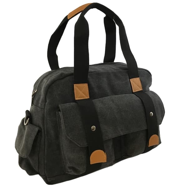 Weekendbag, grå kanvas gray one size