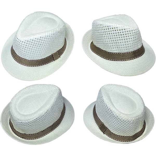 Panama Fedora Halmhat Outdoor Sports Gangster Trilby Jazz Manhattan Cosplay Rejse Ferie Kasket